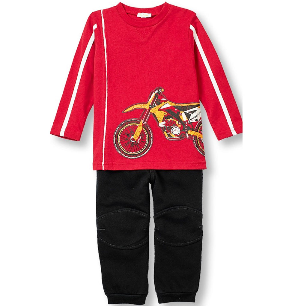 Le Top Pieced Motorcycle Shirt and French Terry Pants