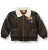 Le Top Boys' Faux Leather Aviator Jacket