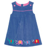 JoJo Maman Bebe Girls' Elephant Pinafore Dresses