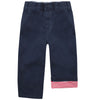 JoJo Maman Bebe Boys' Navy Cosy Lined Twill Trousers