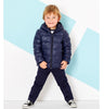 Le Top Navy Blue Hooded Down Jacket