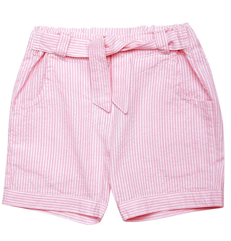 JoJo Maman Bebe Girls Pink Stripe Shorts