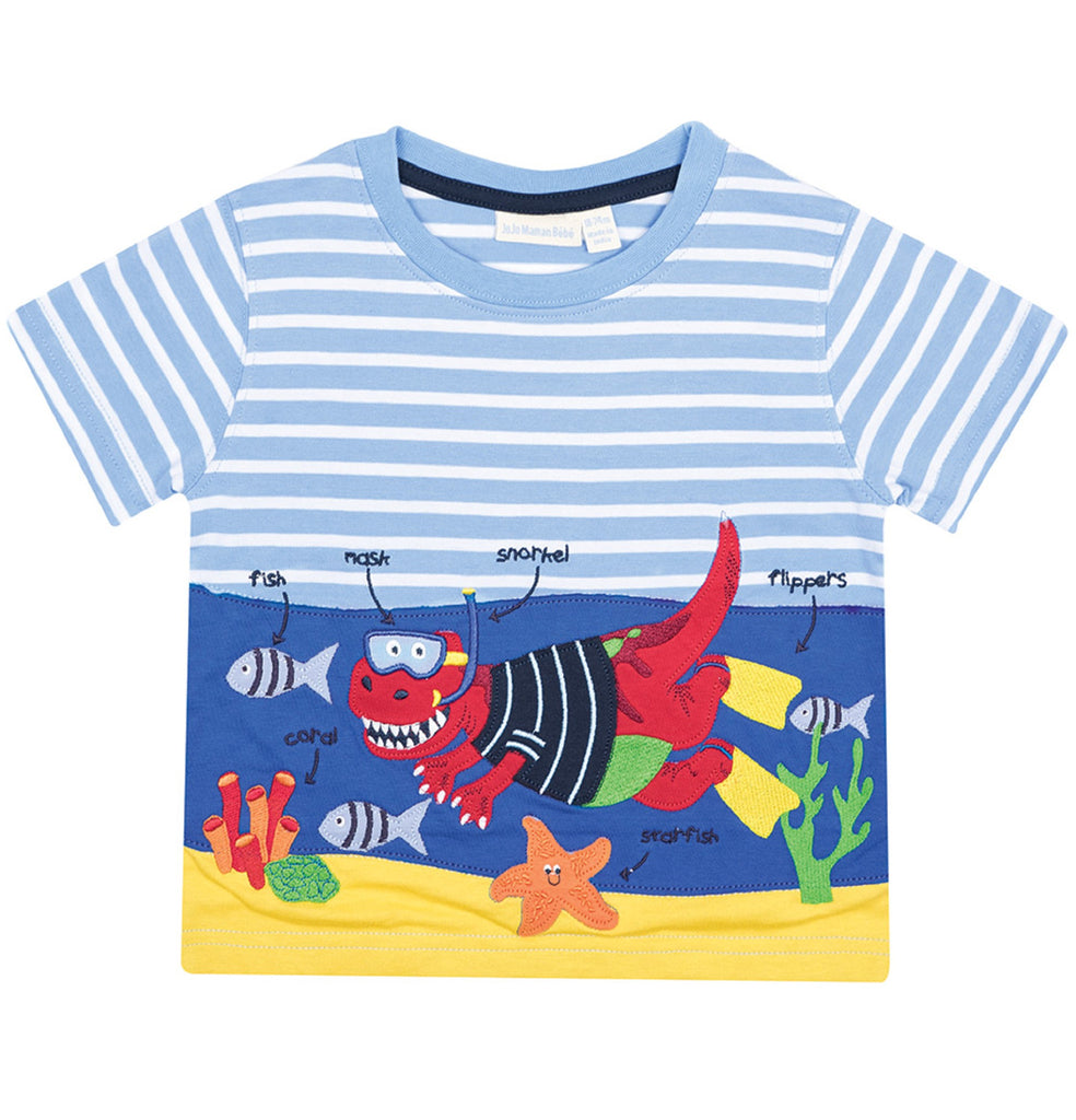 JoJo Maman Bebe Snorkeling Dinosaur Tee