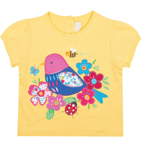 JoJo Maman Bebe Girls Birdie Tee